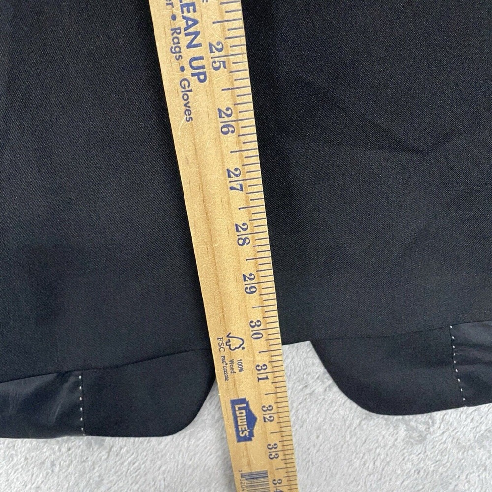 Tommy Hilfiger Jacket Mens 46L Black Blazer Wool Blend Solid Button Office - Picture 5 of 12